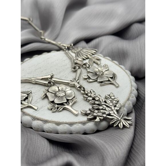 Rare Vintage 1970 Jeep Collins Solid Sterling Silver Flower Neckless 77.58 G - Picture 5 of 8